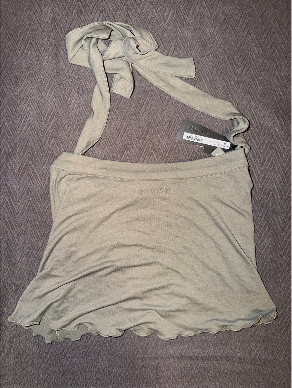 Nike Skims Stretch Knit Wrap Skirt in Dune, Size Small